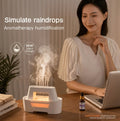 Raindrop Aroma Diffuser & Air Humidifier with Warm Flame LED Light & Remote Control